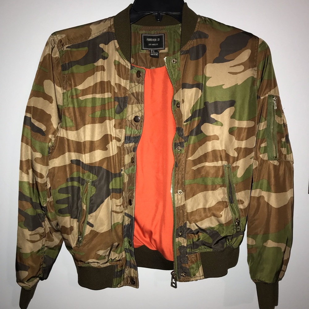 Forever 21 Camo bomber jacket